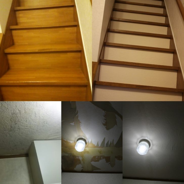 壁紙張り替え 天井 階段編 安い 簡単 おしゃれ おすすめ お部屋の見た目と悪臭を1発解消